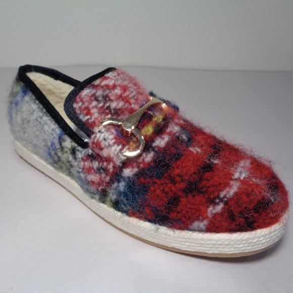Steve Madden Size 7 M PAXTYN Red Plaid New Loafers - Picture 4 of 14